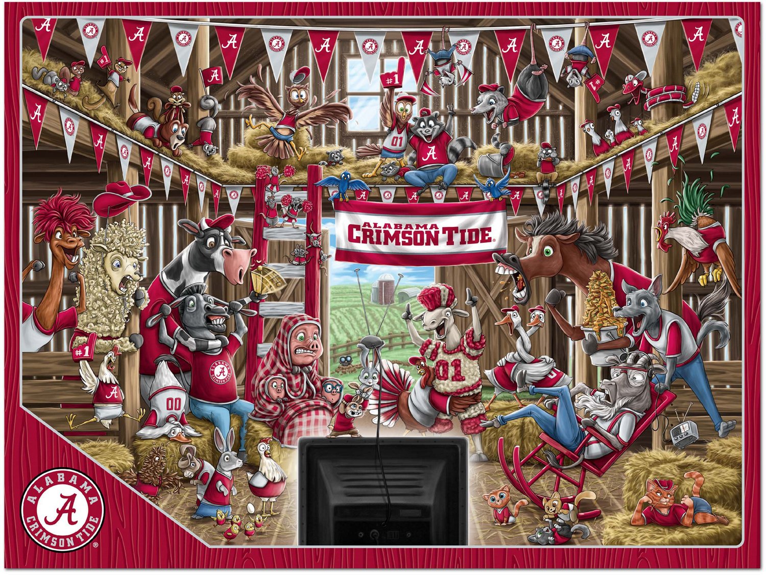 YouTheFan University of Alabama Barnyard Fans 500-Piece Puzzle