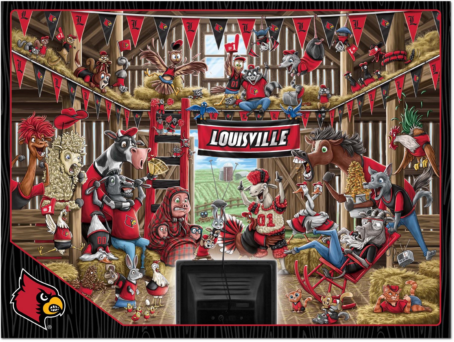 YouTheFan University of Louisville Barnyard Fans 500-Piece Puzzle - view number 2