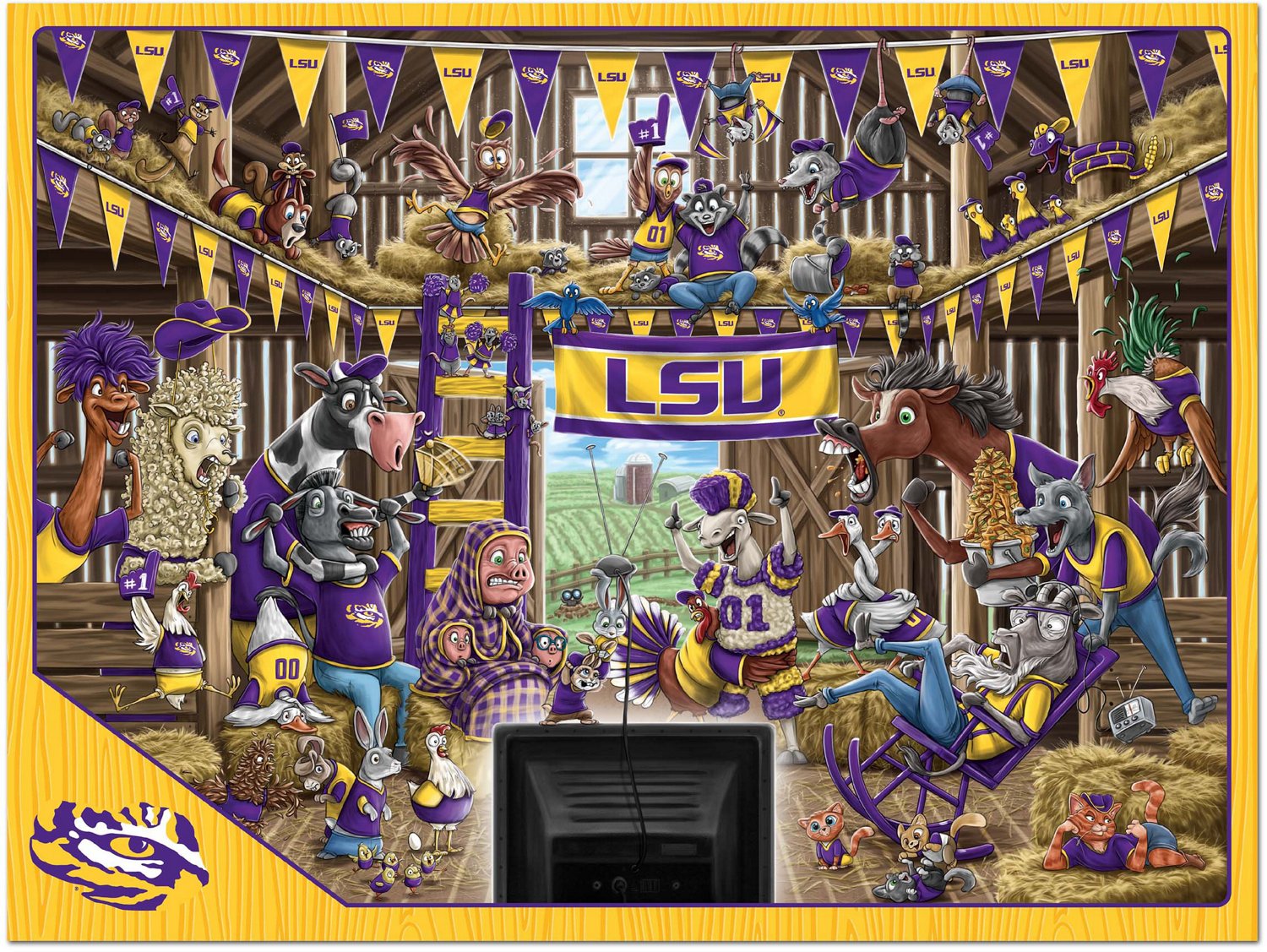 YouTheFan Louisiana State University Barnyard Fans 500-Piece Puzzle