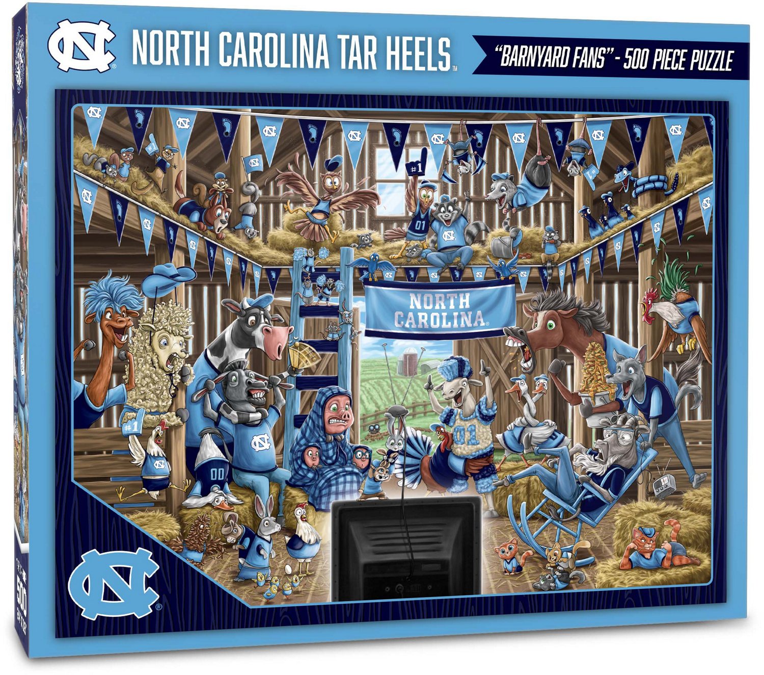 YouTheFan University of North Carolina Barnyard Fans 500-Piece Puzzle