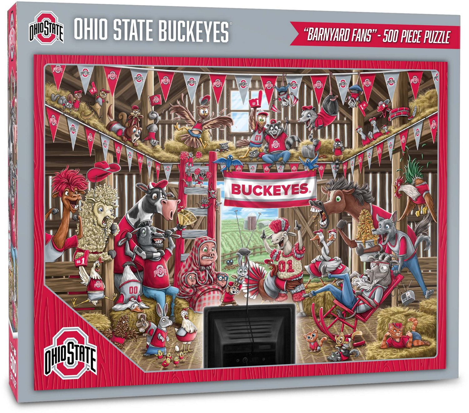YouTheFan Ohio State University Barnyard Fans 500-Piece Puzzle