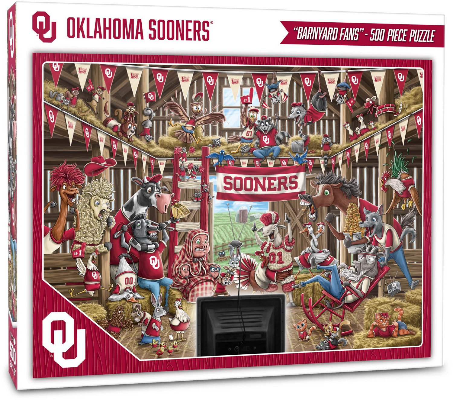 YouTheFan University of Oklahoma Barnyard Fans 500-Piece Puzzle