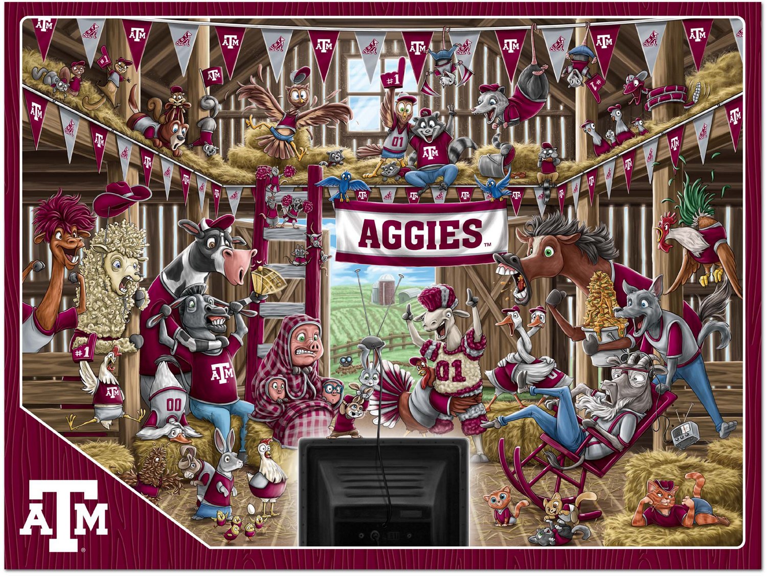 YouTheFan Texas A&M University Barnyard Fans 500-Piece Puzzle - view number 2