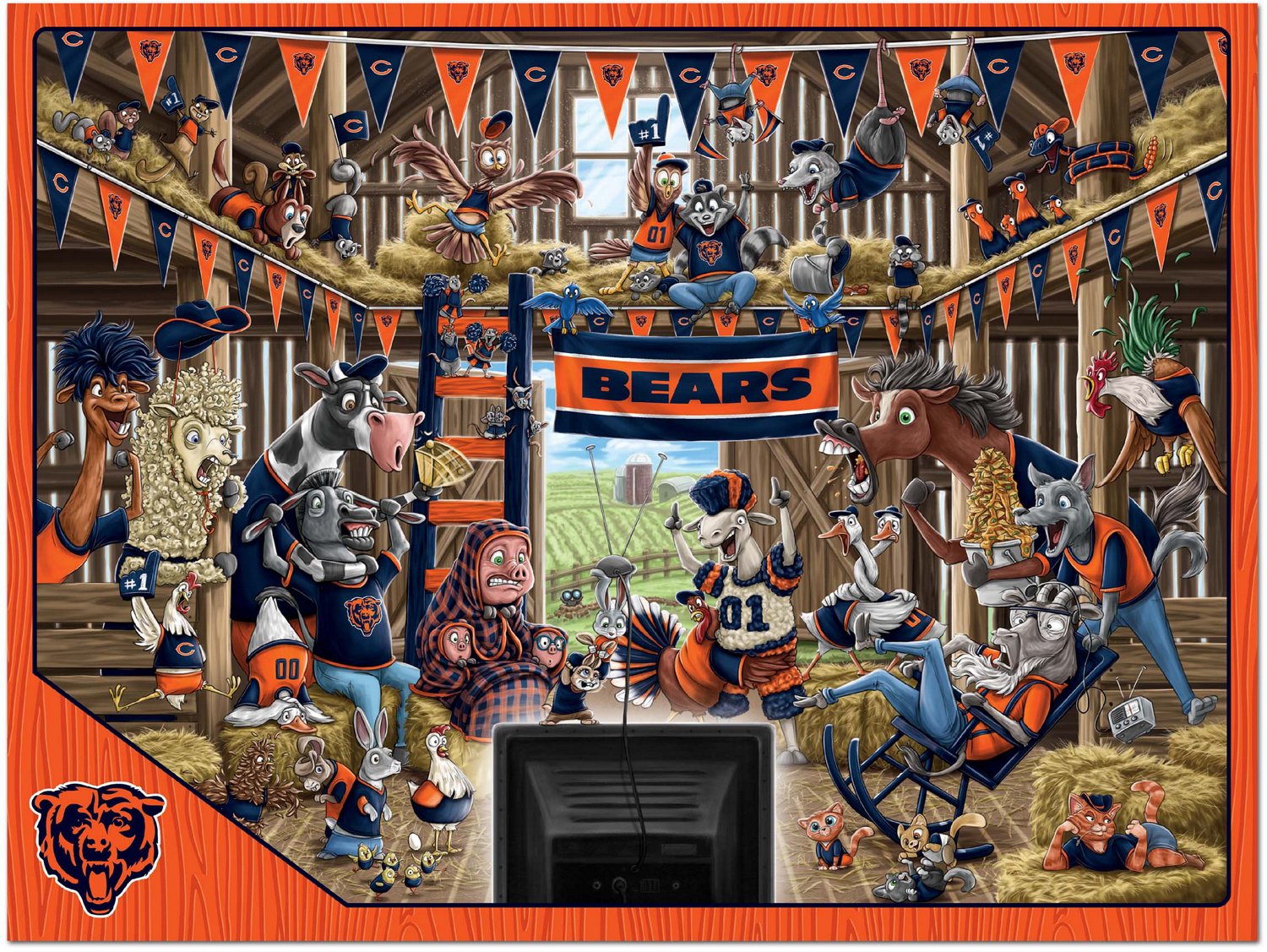 YouTheFan Chicago Bears Barnyard Fans 500-Piece Puzzle                                                                           - view number 2