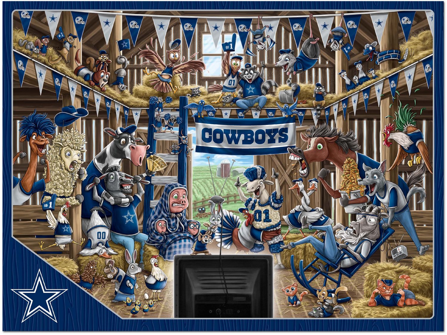 YouTheFan Dallas Cowboys Barnyard Fans 500-Piece Puzzle                                                                          - view number 2