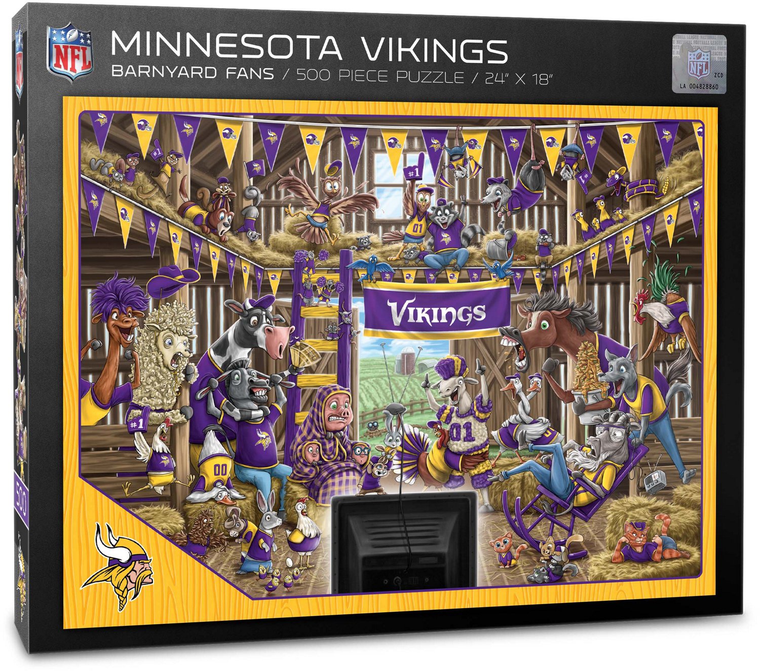 YouTheFan Minnesota Vikings Barnyard Fans 500-Piece Puzzle