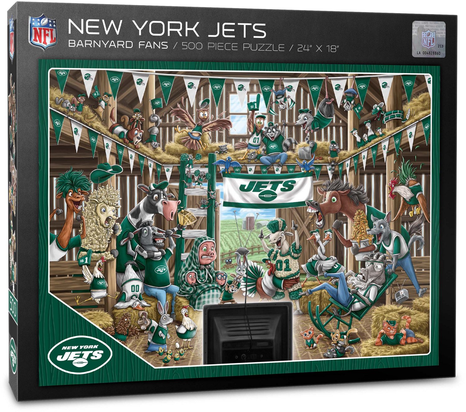 YouTheFan New York Jets Barnyard Fans 500-Piece Puzzle