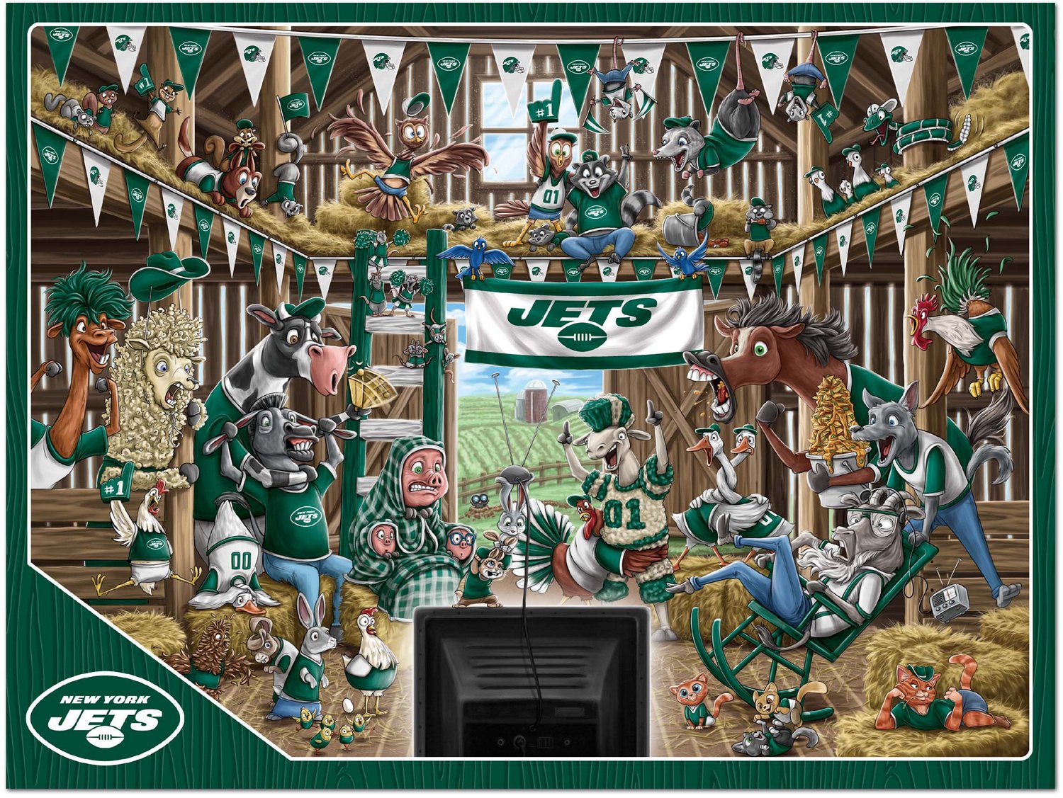YouTheFan New York Jets Barnyard Fans 500-Piece Puzzle                                                                           - view number 2
