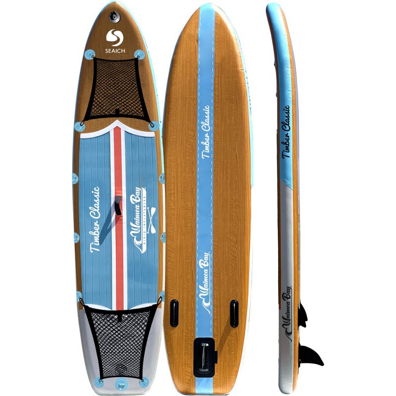 Waimea Bay Timber Classic Inflatable Stand Up Paddleboard - Canoes/Kayaks/Sm Boats at Academy Sports