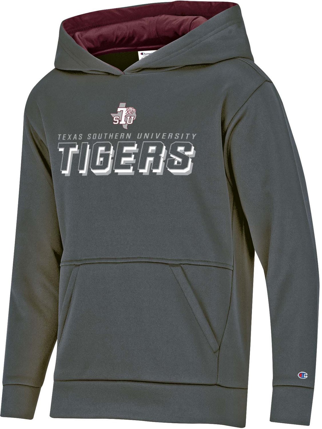 Texas Southern Tigers Comfort Wash Fleece Pullover Hoodie - Gray