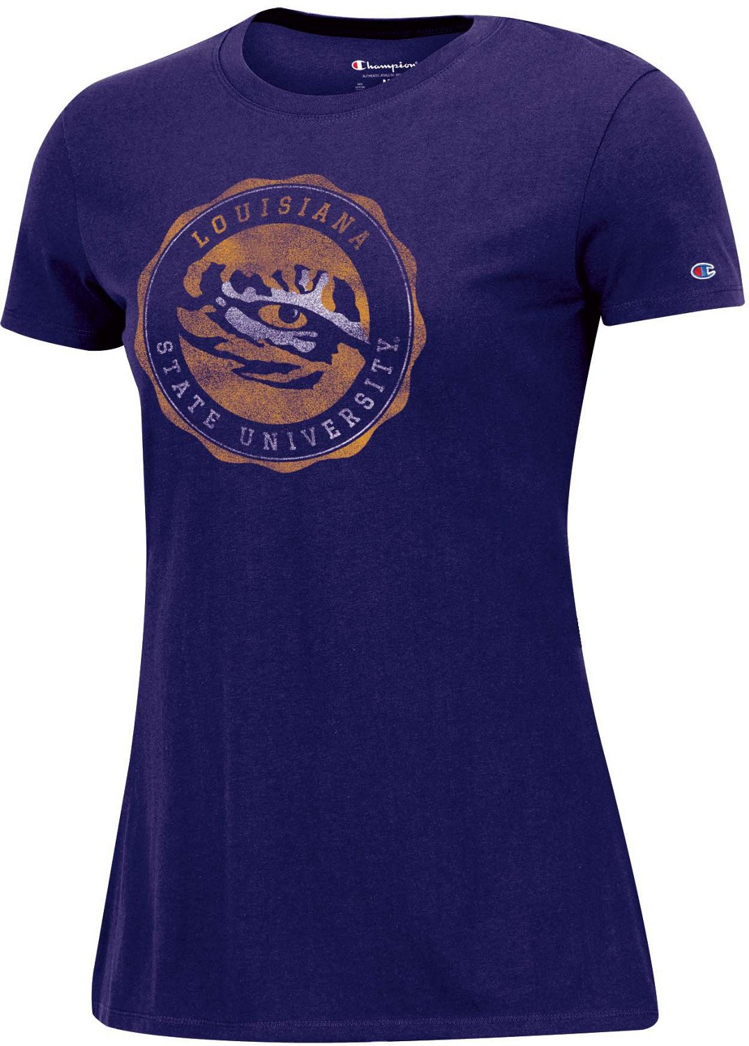 Champion Women's Louisiana State University Crest Short Sleeve T-shirt ...