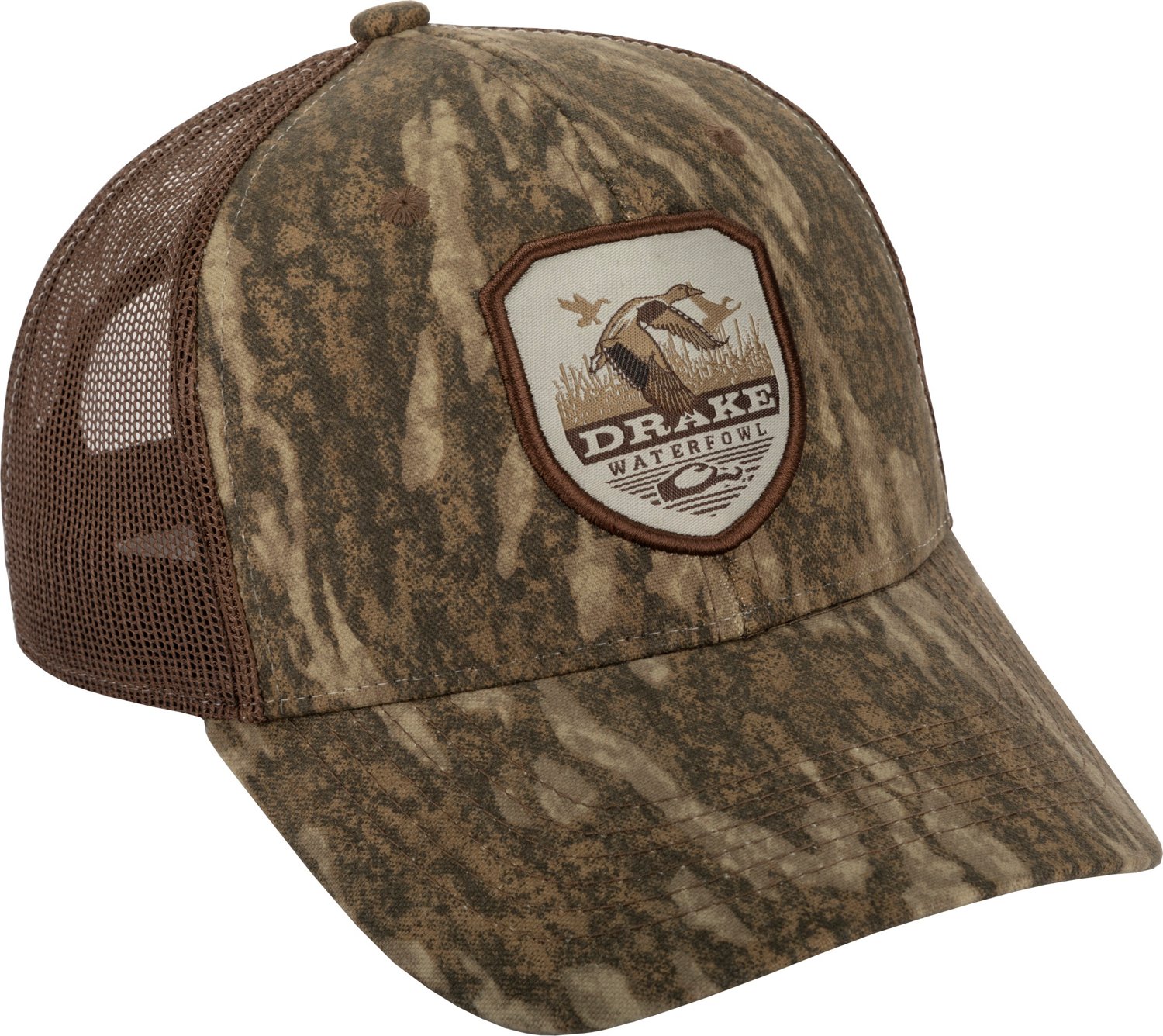 Drake Adults' Vintage Badge Bottomland Mesh Back Cap | Academy