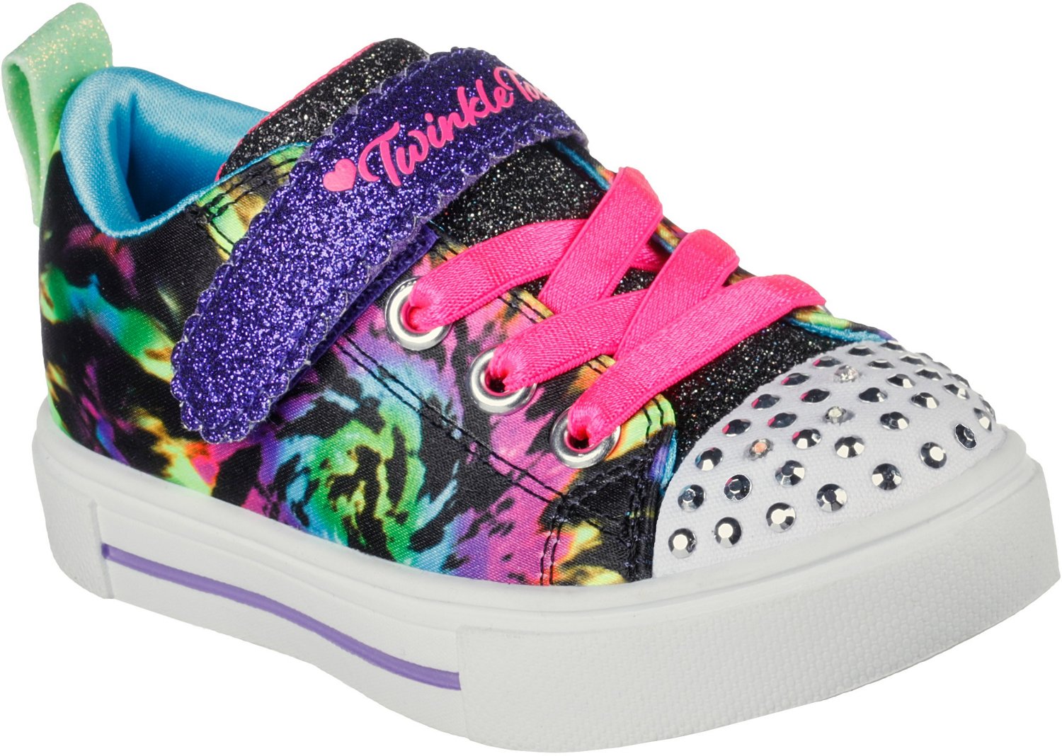 SKECHERS Girls’ 4-7 Twinkle Sparks Stormy Brights Shoes - view number 3
