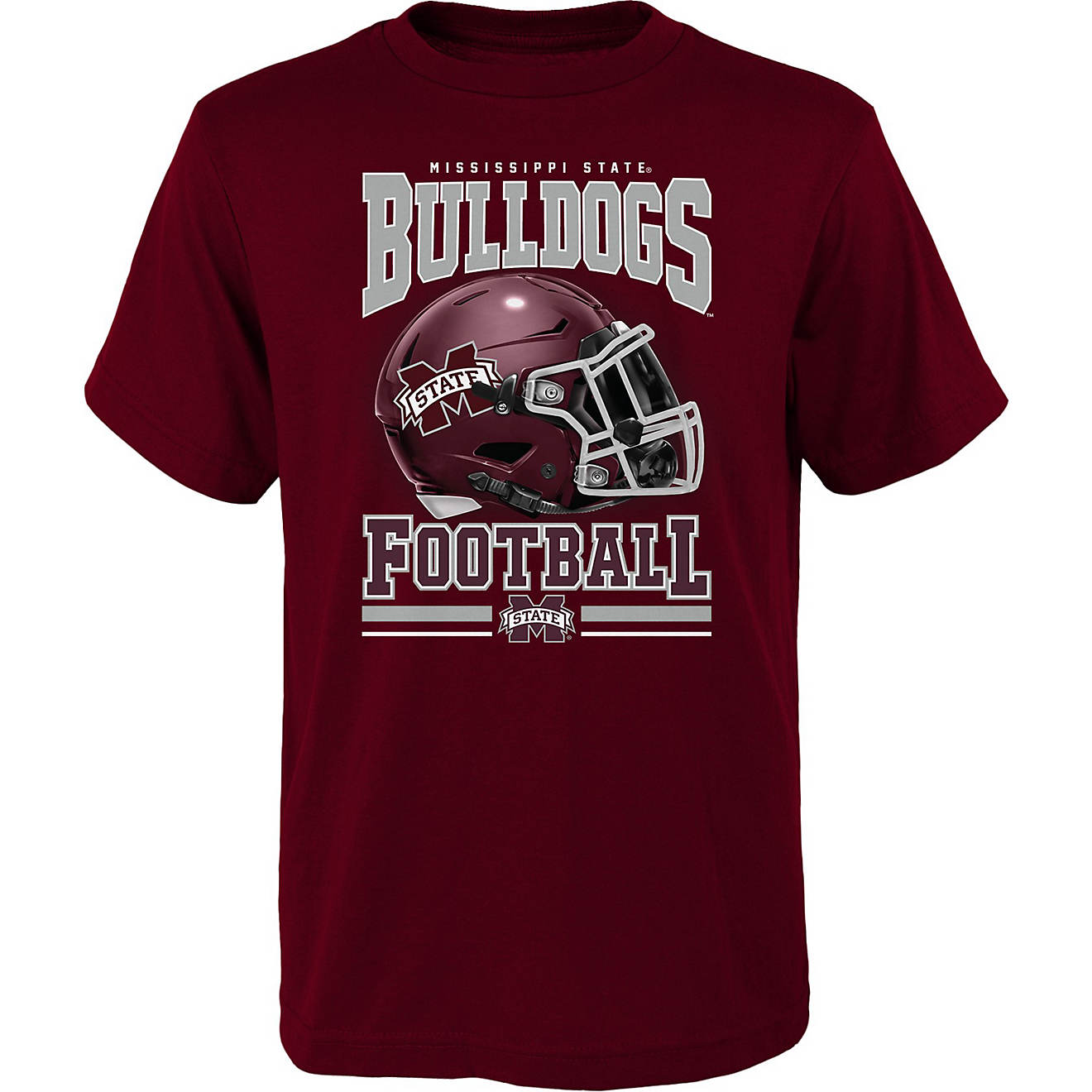 Outerstuff Boys’ Mississippi State University Lift Thy Helmet T-shirt                                                          - view number 1