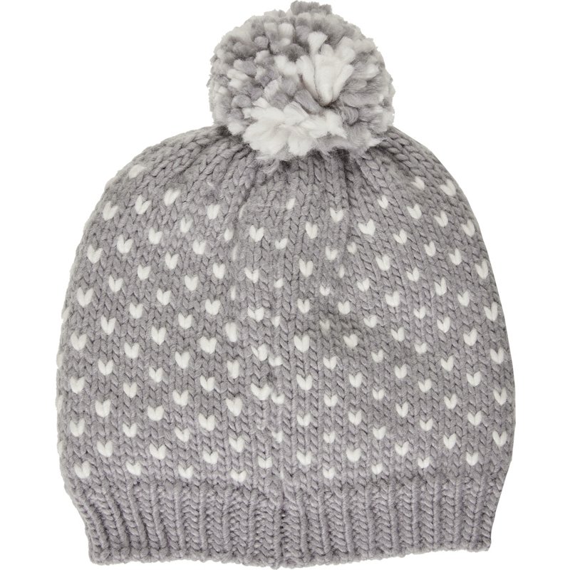 Magellan Outdoors Women’s Floral Heart Cable Beanie Hat White - Women's Athletic Hats And Accessories at Academy Sports product image