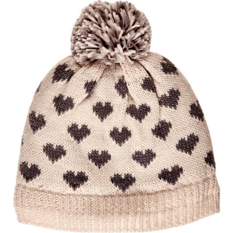 Magellan Outdoors Girls’ Floral Heart Cable Beanie Hat White - Men's Headwear/Accessories at Academy Sports product image