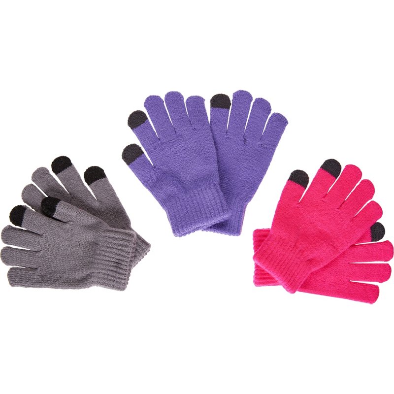 Magellan Outdoors Girls’ Soft Touch Magic Gloves Pink Bright - Men's Gloves at Academy Sports product image