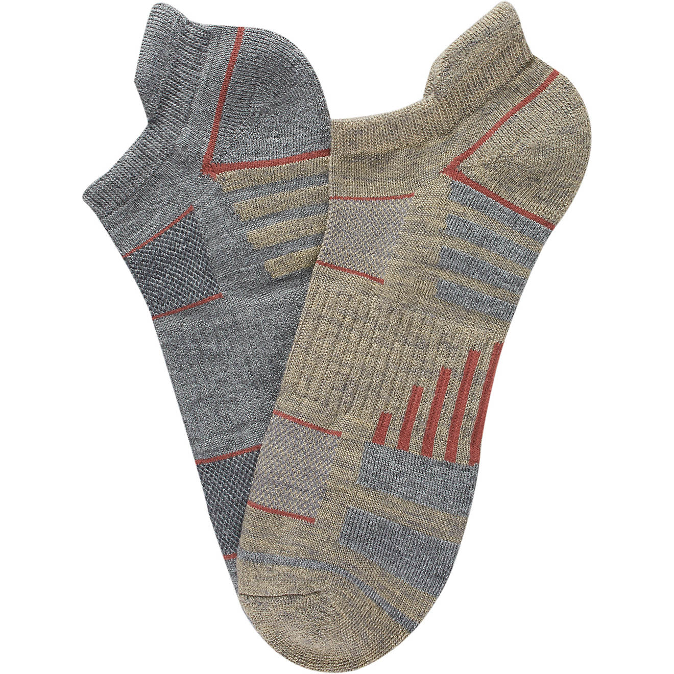 Magellan Outdoors Men's Stripe No-Show Socks 2-Pack                                                                              - view number 1