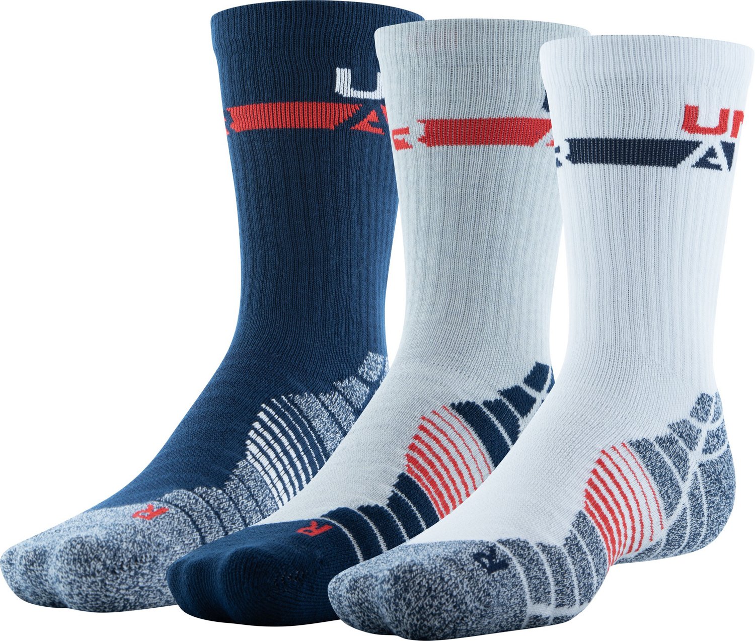 Under Armour Men's Elevated Novelty Crew Socks 3 Pack Academy