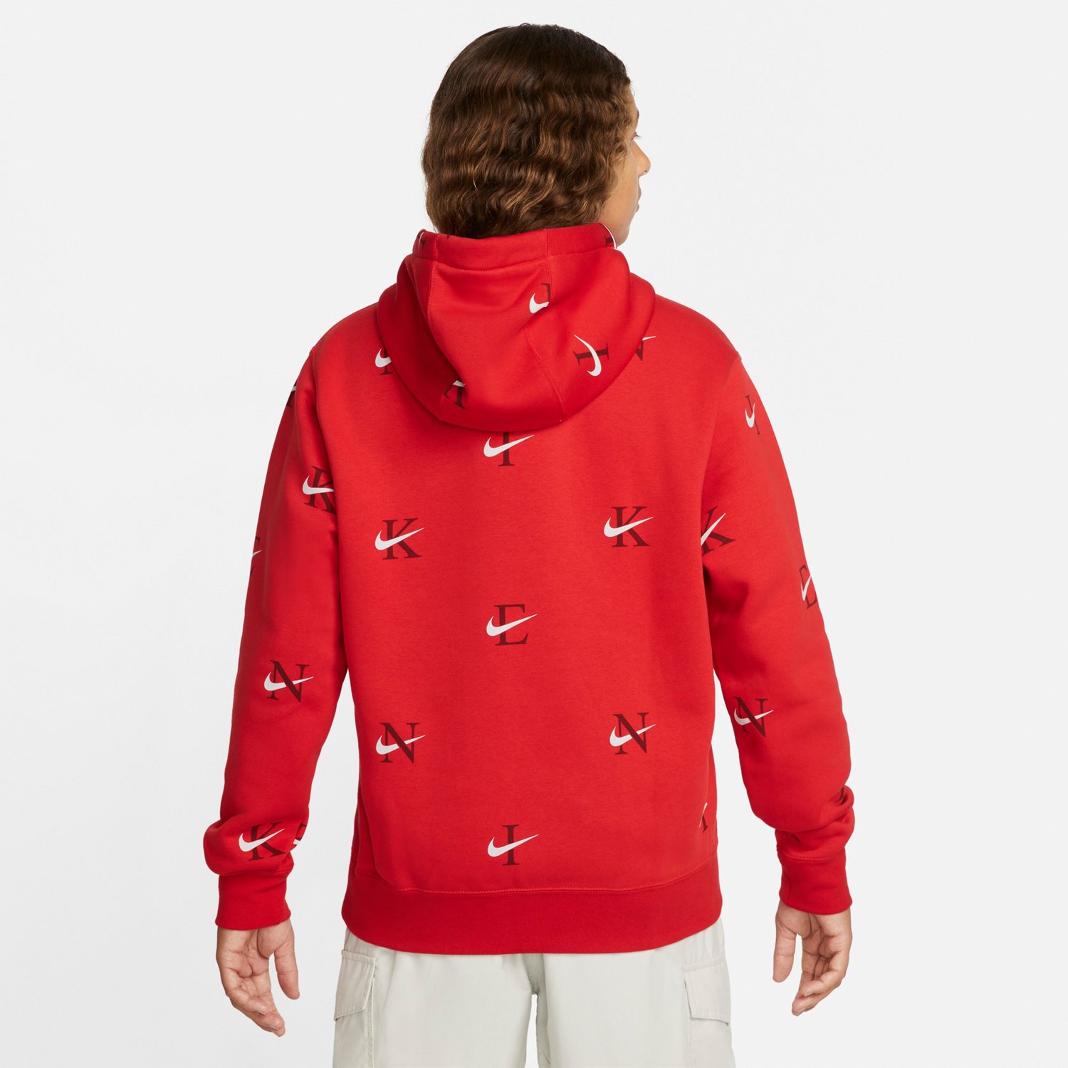 Nike men's sportswear discount aop club hoodie