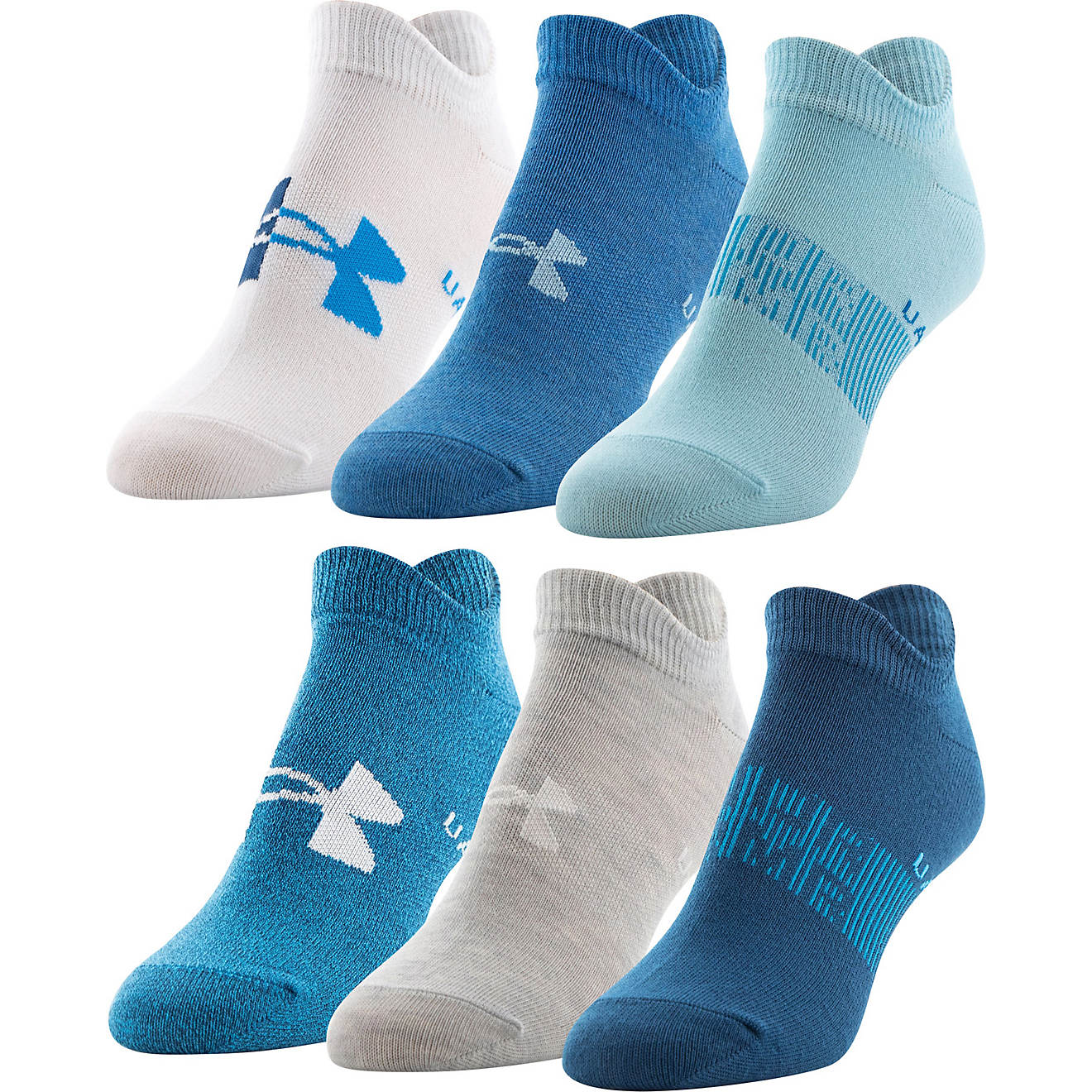 Under Armour Essential 2.0 Performance Training No-Show Socks 6 Pack |  Academy