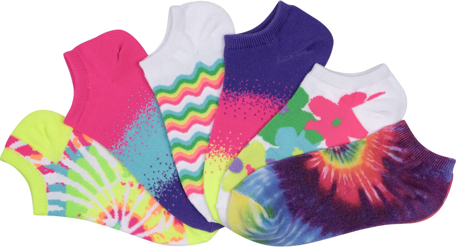 BCG Groovy Tie-Dye Socks 6 Pack