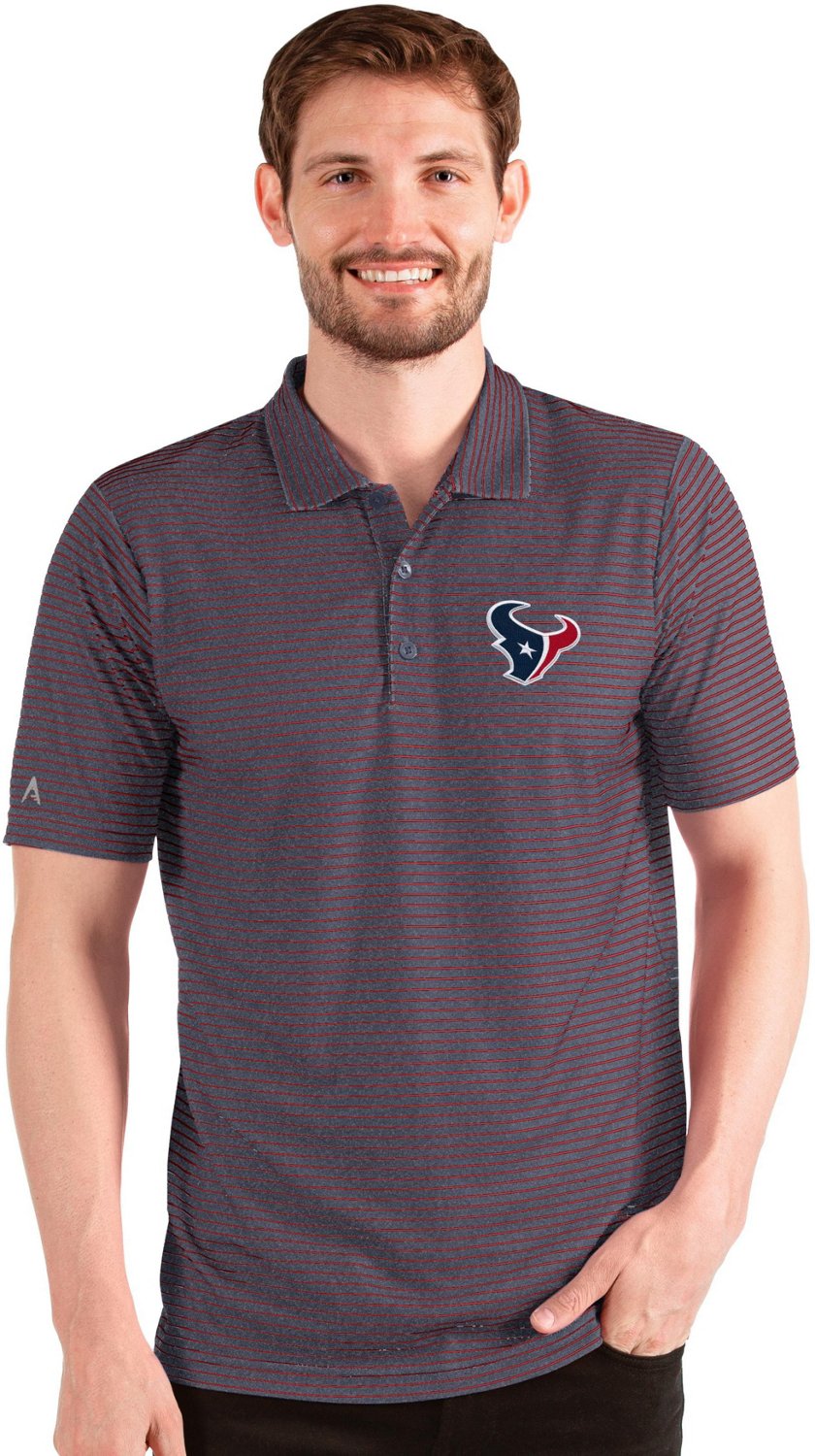 Antigua Men's Houston Texans Esteem Short Sleeve Polo Shirt