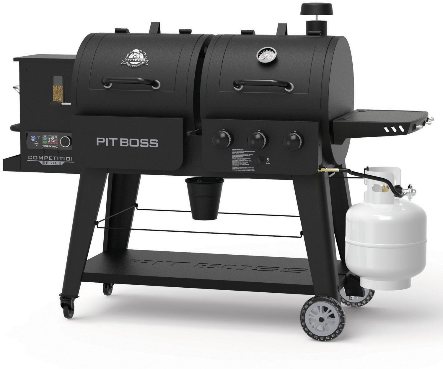 Pellet and discount gas grill combo