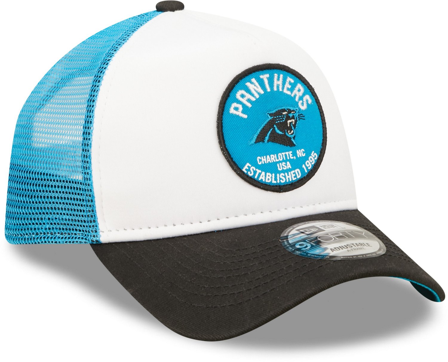 Men's New Era Green Carolina Panthers 9FORTY Trucker Adjustable Hat