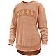 Three Square Women's University of Texas Ponchoville Vintage Wash Reverse Fleece Crew Sweatshirt                                 - view number 1 image