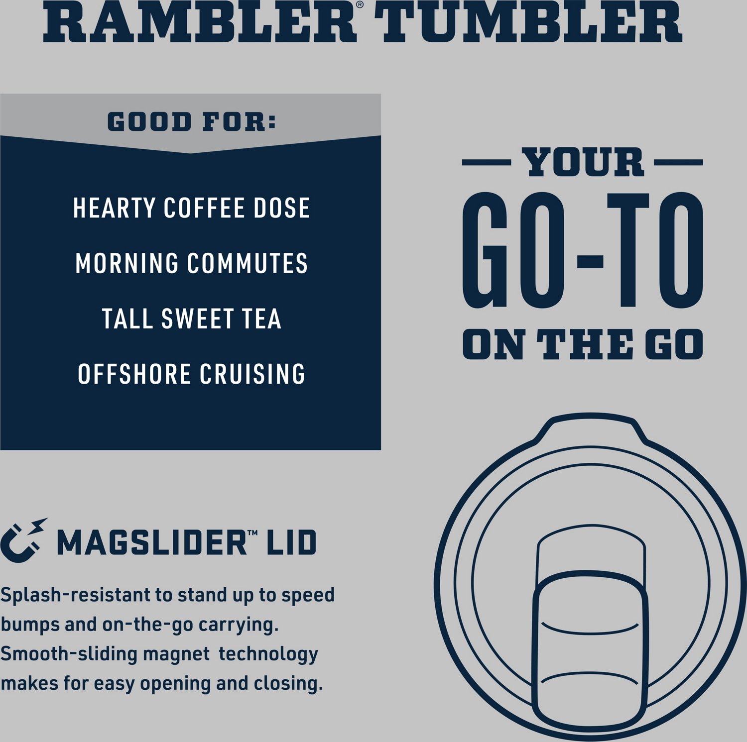 Yeti Rambler 20 oz Tumbler w/ Mag Slider Lid - The Compleat Angler