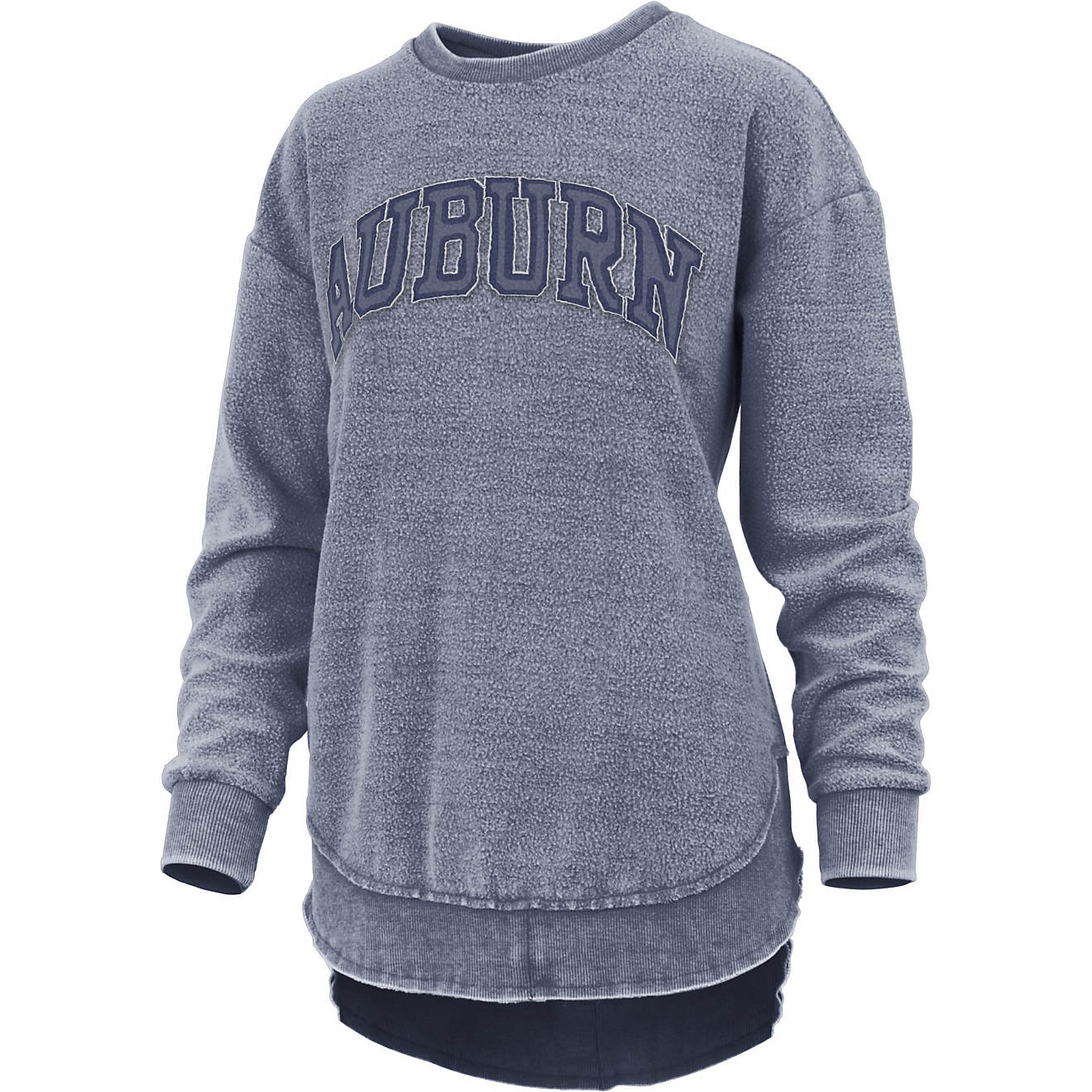 Three Square Women's Auburn University Ponchoville Vintage Wash Reverse Fleece Crew Sweatshirt                                   - view number 1