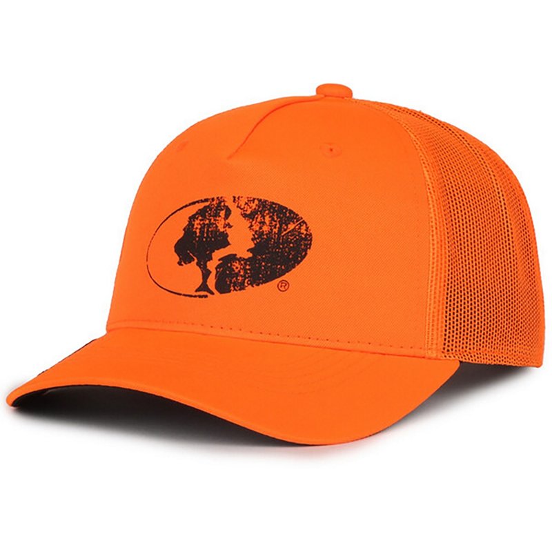 Mossy Oak Men's Outdoor Blaze Screen Print Logo Trucker Cap - Basic Hunting Headwear at Academy Sports