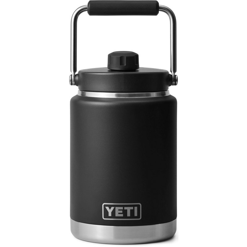 YETI Rambler Reusable Half Gallon Jug Black, 0.5 Gallon - Thermos/Cups &koozies at Academy Sports