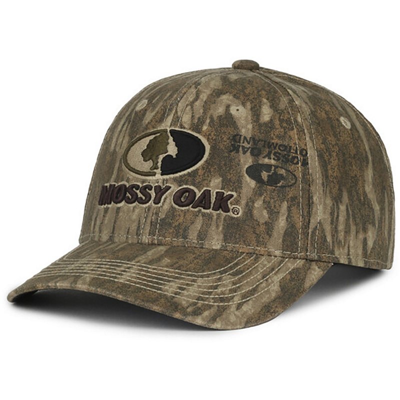 Mossy Oak Men's Outdoor New Bottomland Twill Adjustable Cap - Basic Hunting Headwear at Academy Sports
