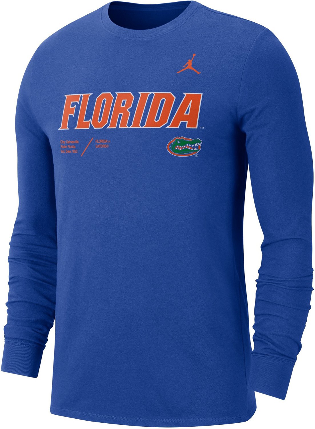 Jordan Men's University of Florida Dri-FIT Cotton Long Sleeve T-shirt