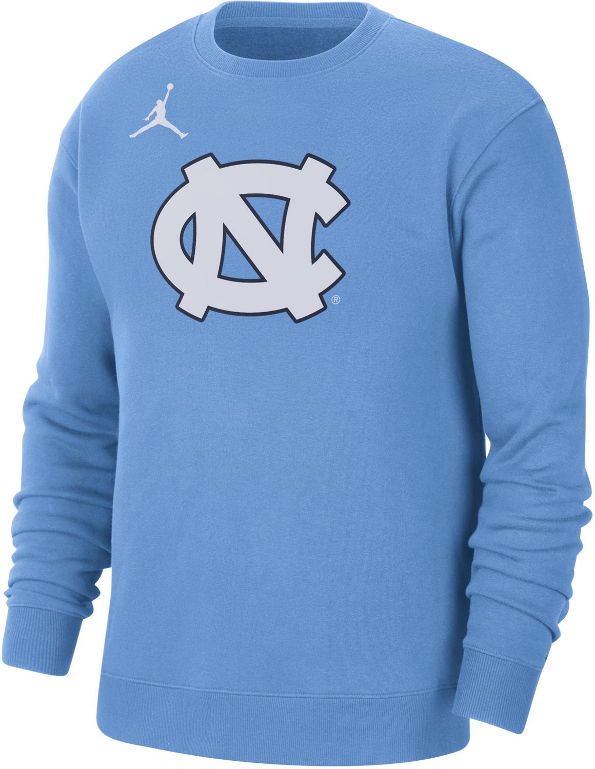 Jordan Men's University of North Carolina Fleece Crew Neck Sweatshirt ...