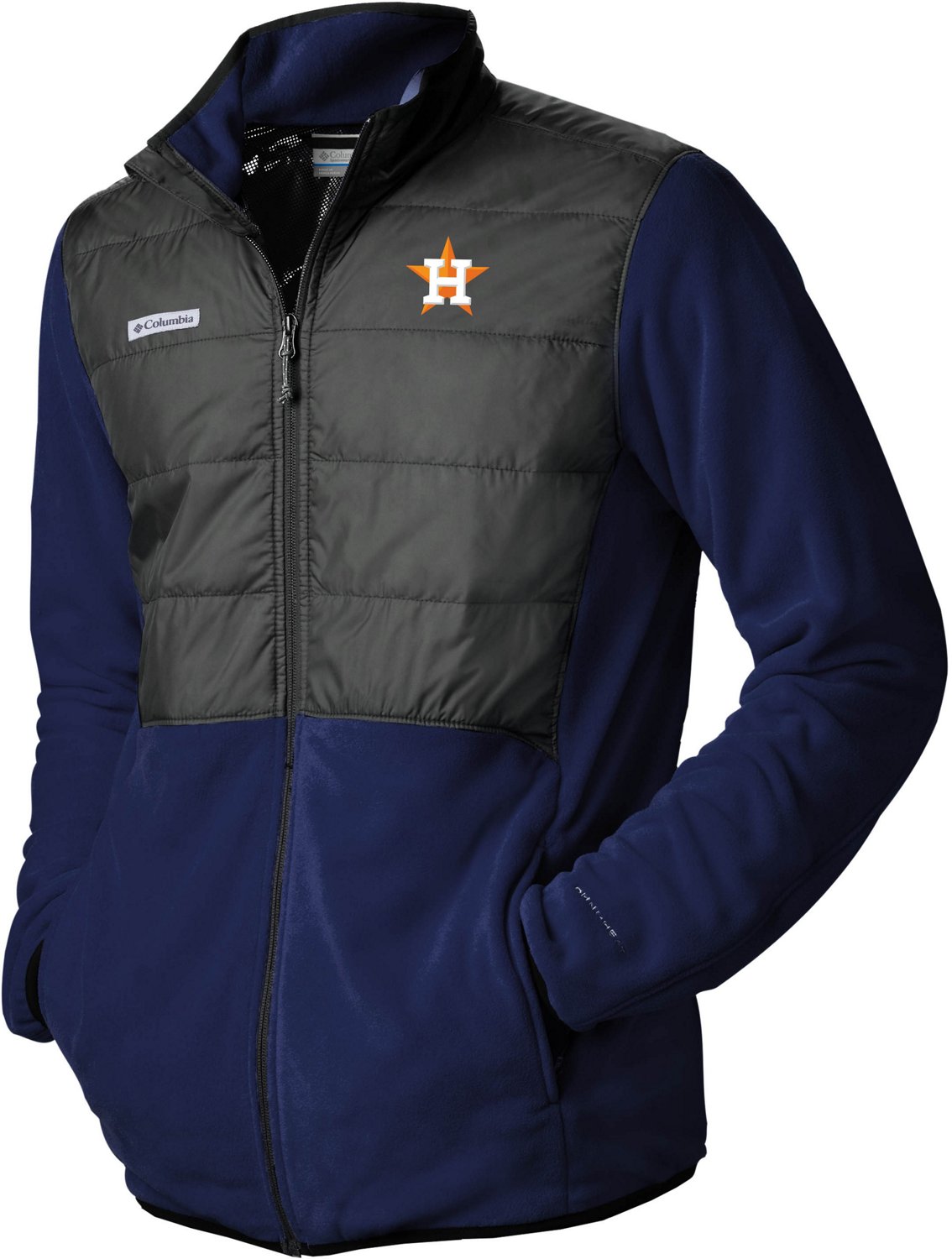 Columbia Houston Astros Mens Navy Blue Flash Forward Light Weight Jacket