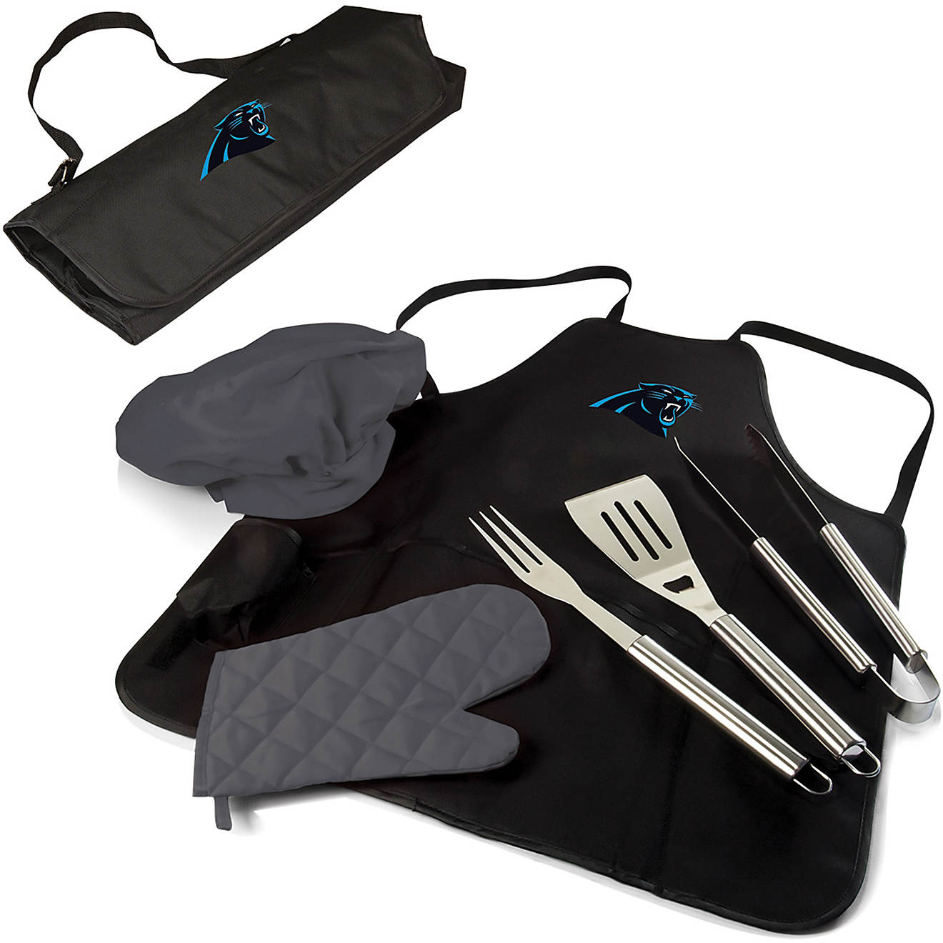 Picnic Time Carolina Panthers BBQ Apron Tote Pro Grill Set                                                                       - view number 1