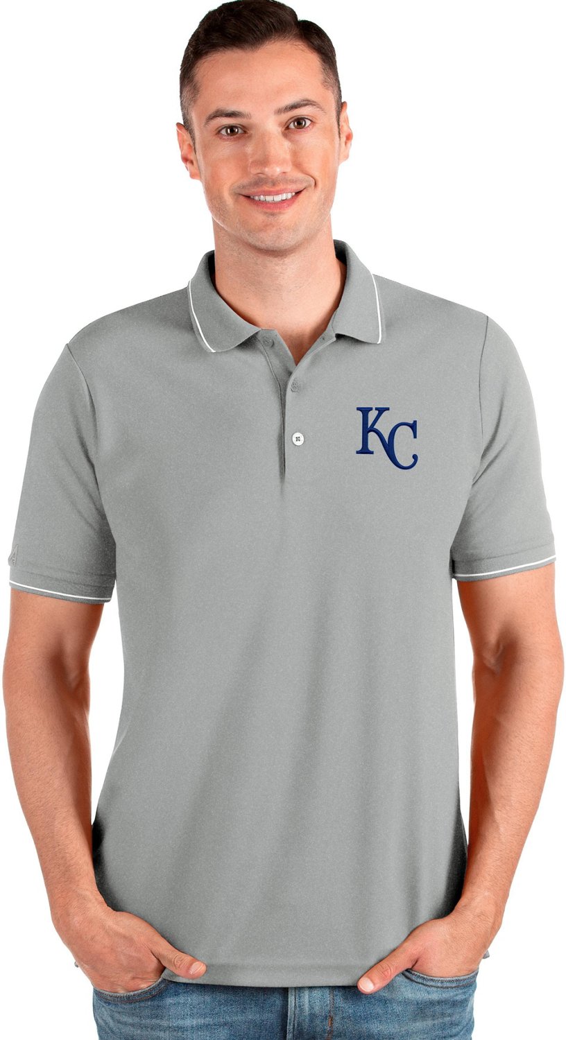 Antigua Men's Kansas City Royals 19th Hole Polo Shirt Blue, X-Large - MLB Ss/Ls/Sl/Mck Tees at Academy Sports