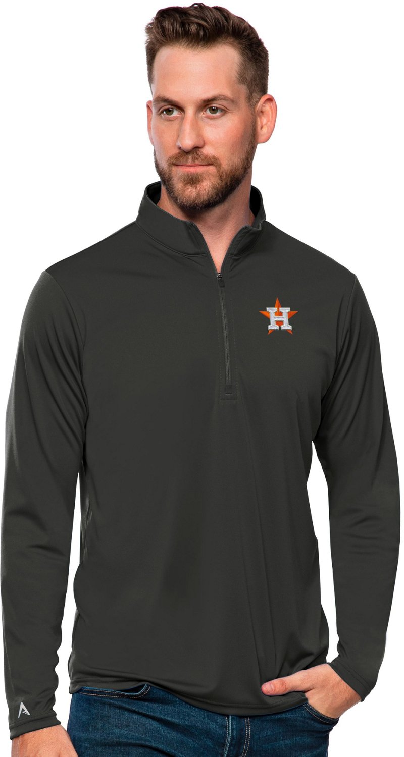 Antigua Men's Houston Astros White Tribute 1/4 Zip Pullover