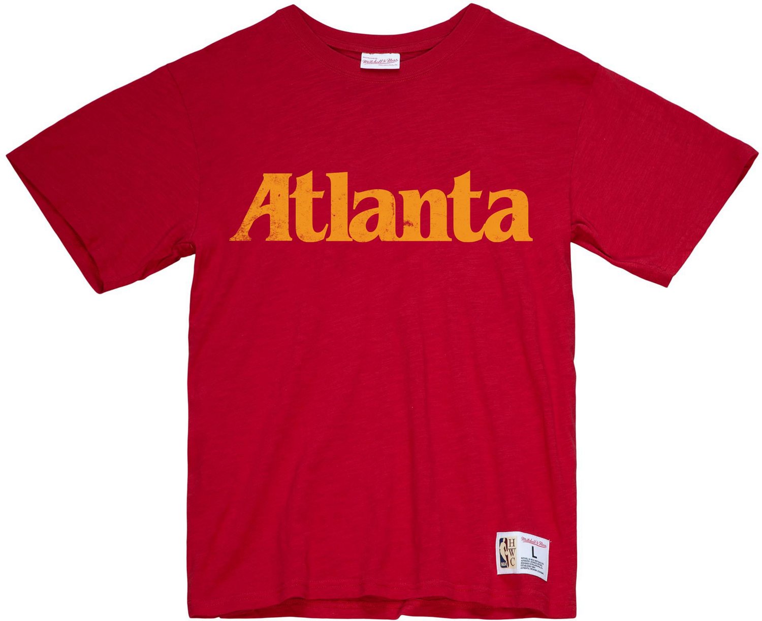 Mitchell & Ness Men's Atlanta Hawks Hardwood Marks Slub T-Shirt