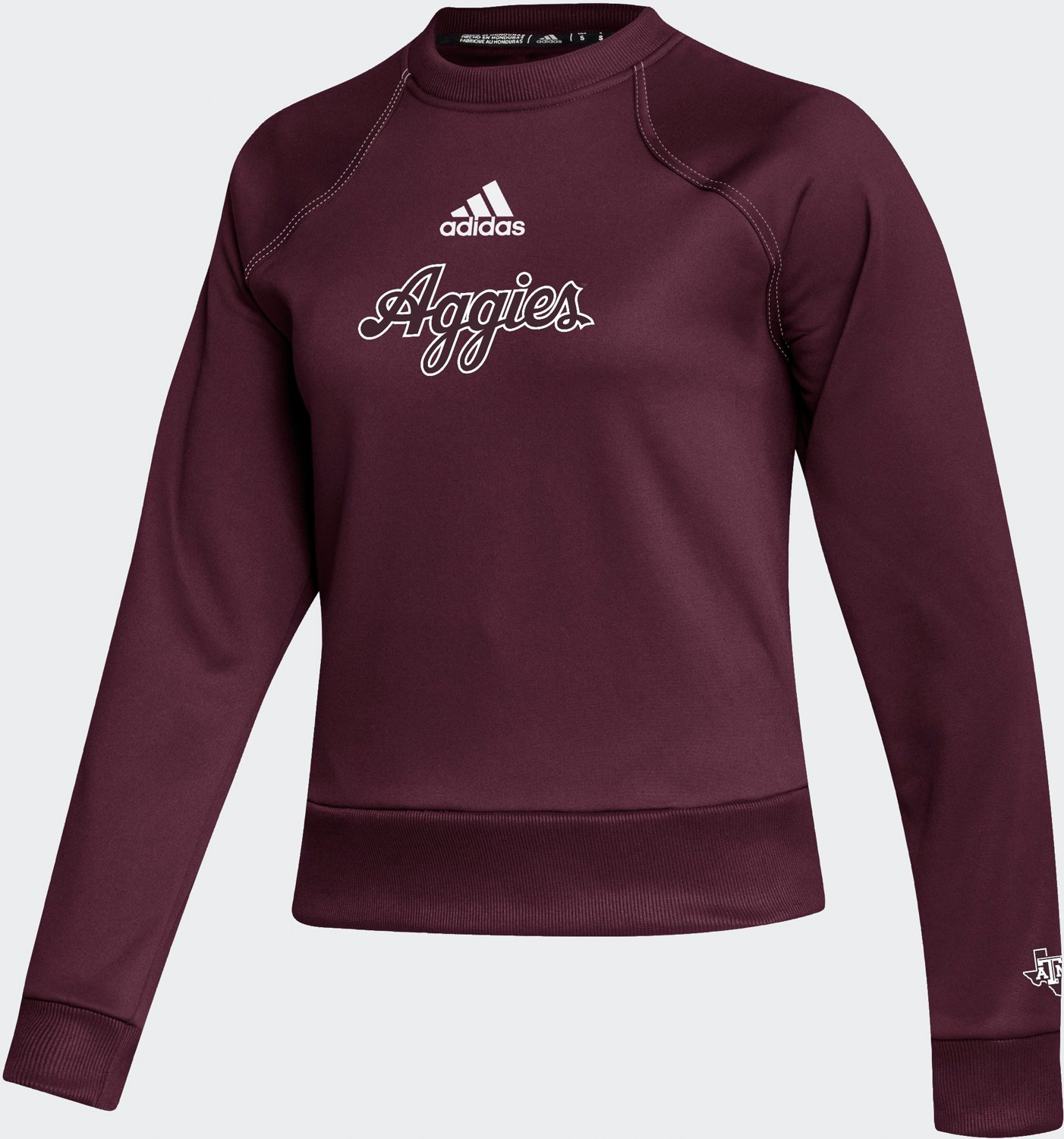 adidas Women's Texas A&M University Stadium Crew Pullover