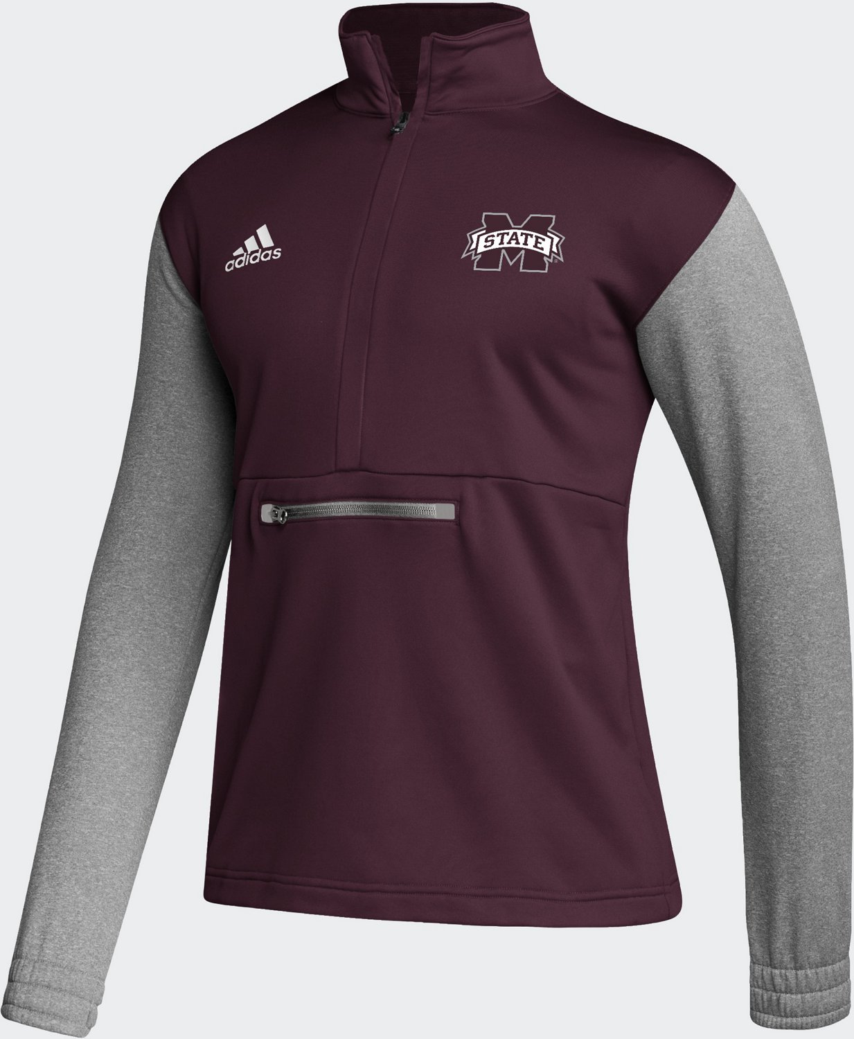 adidas Men's Mississippi State University Team Issue 1/4Zip Pullover