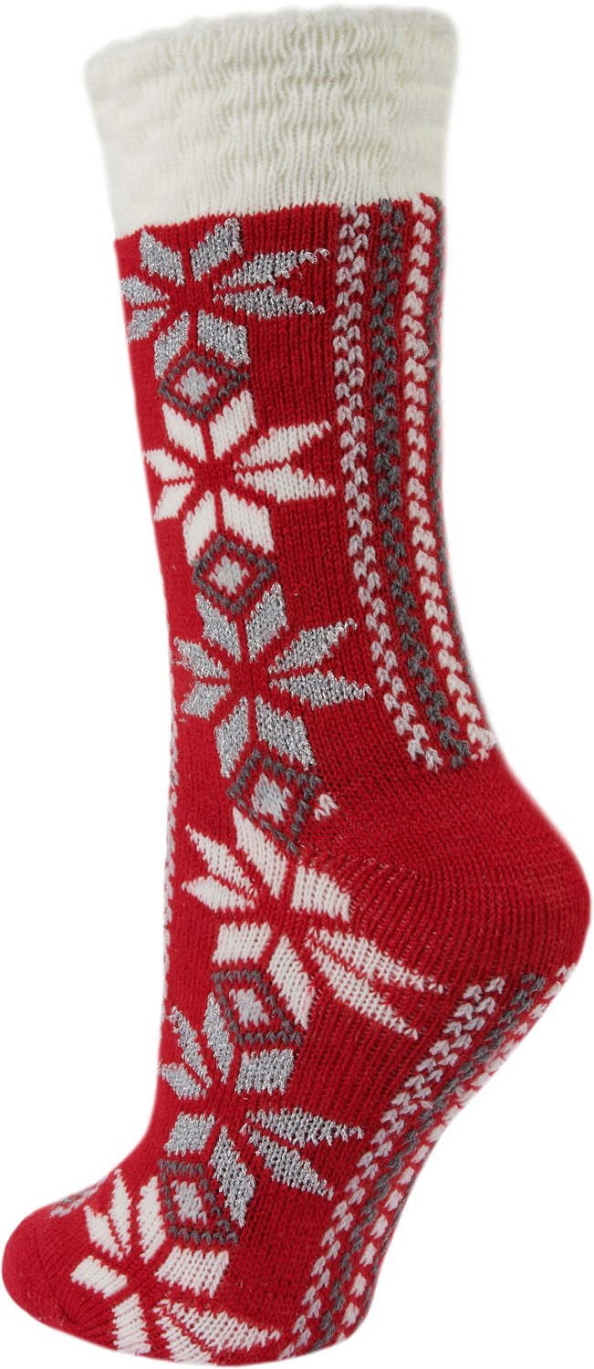 Magellan Women's Metallic Snowflake Mid-Calf Socks                                                                               - view number 2