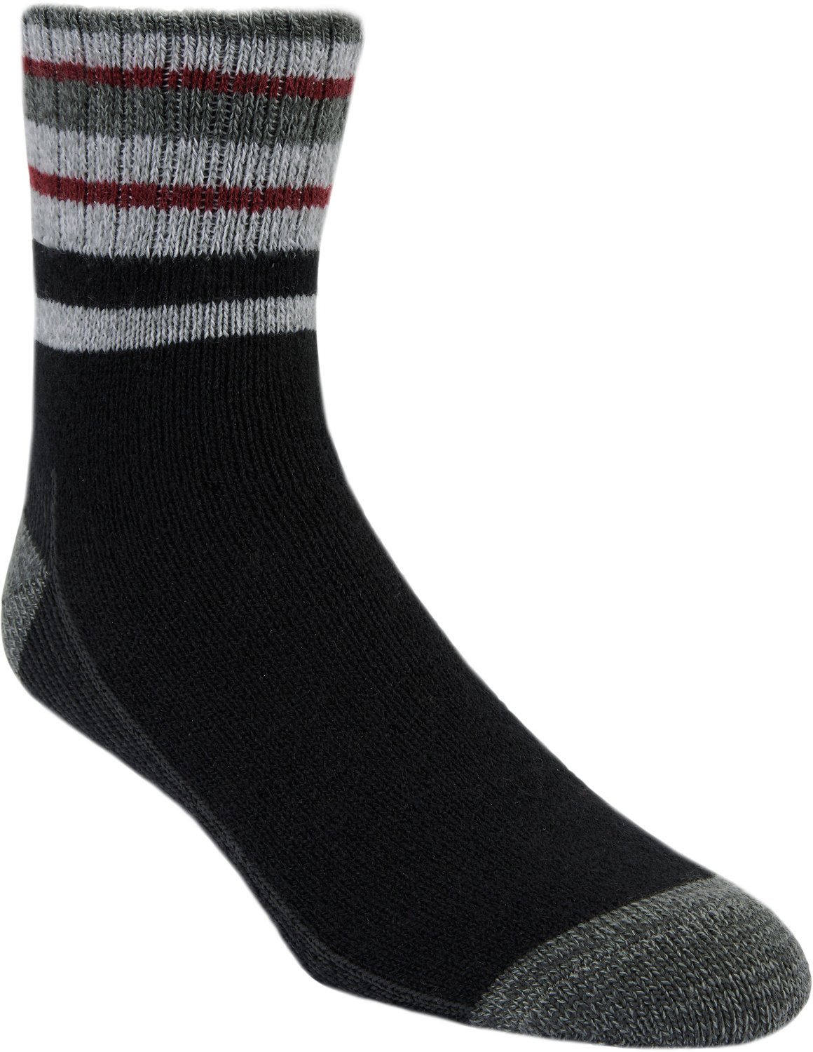 Magellan Men's Rugby Stripe Lodge Crew Socks Academy