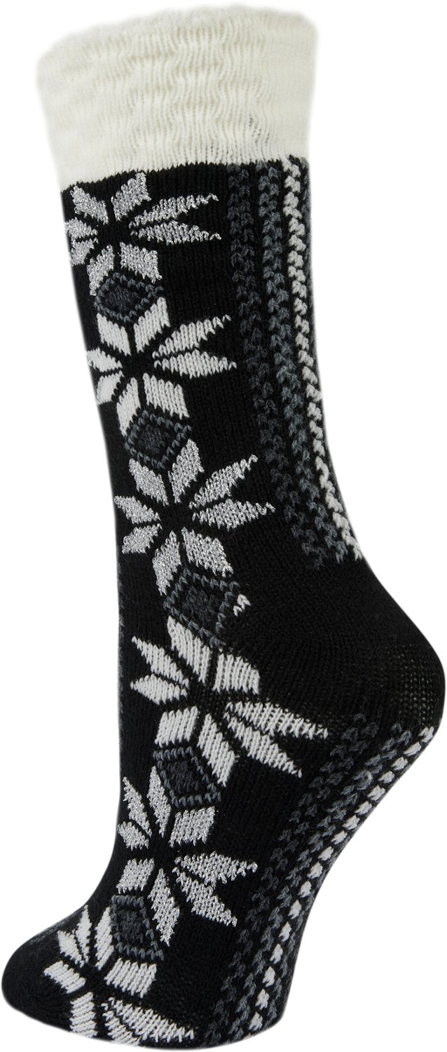 Magellan Women's Metallic Snowflake Mid-Calf Socks                                                                               - view number 2