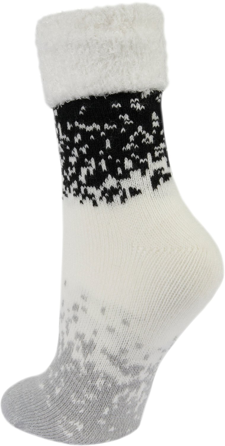 Magellan Women's Fold-Over Splatter Zephyr Crew Lodge Socks                                                                      - view number 2