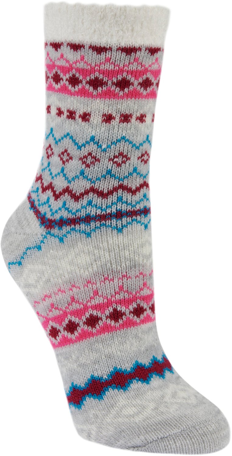 Magellan Women's Nordic Stripe Crew Lodge Socks | Academy