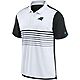 Nike Men's Carolina Panthers Striped Logo Fashion Short Sleeve Polo Shirt                                                        - view number 1 image